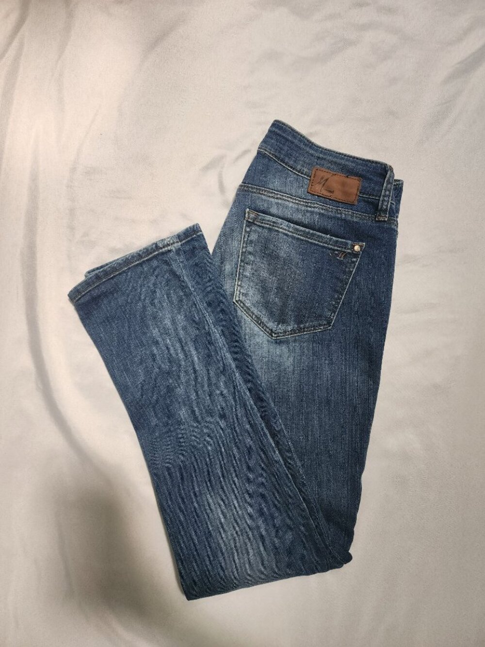 Mavi Angie Mid Rise Slim Straight Distressed Jeans Women's Size 27 - Picture 12 of 12